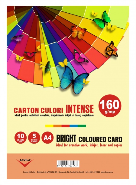 Carton Color 160g/mp - culori intense - CLICK AICI PENTRU DETALII