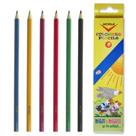 Creioane colorate - cutie 6 bucati - CLICK AICI PENTRU DETALII